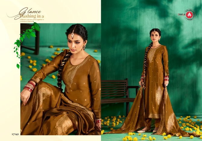 Pari By Triple Aaa Viscose Jacquard Dress Material Exporters In India